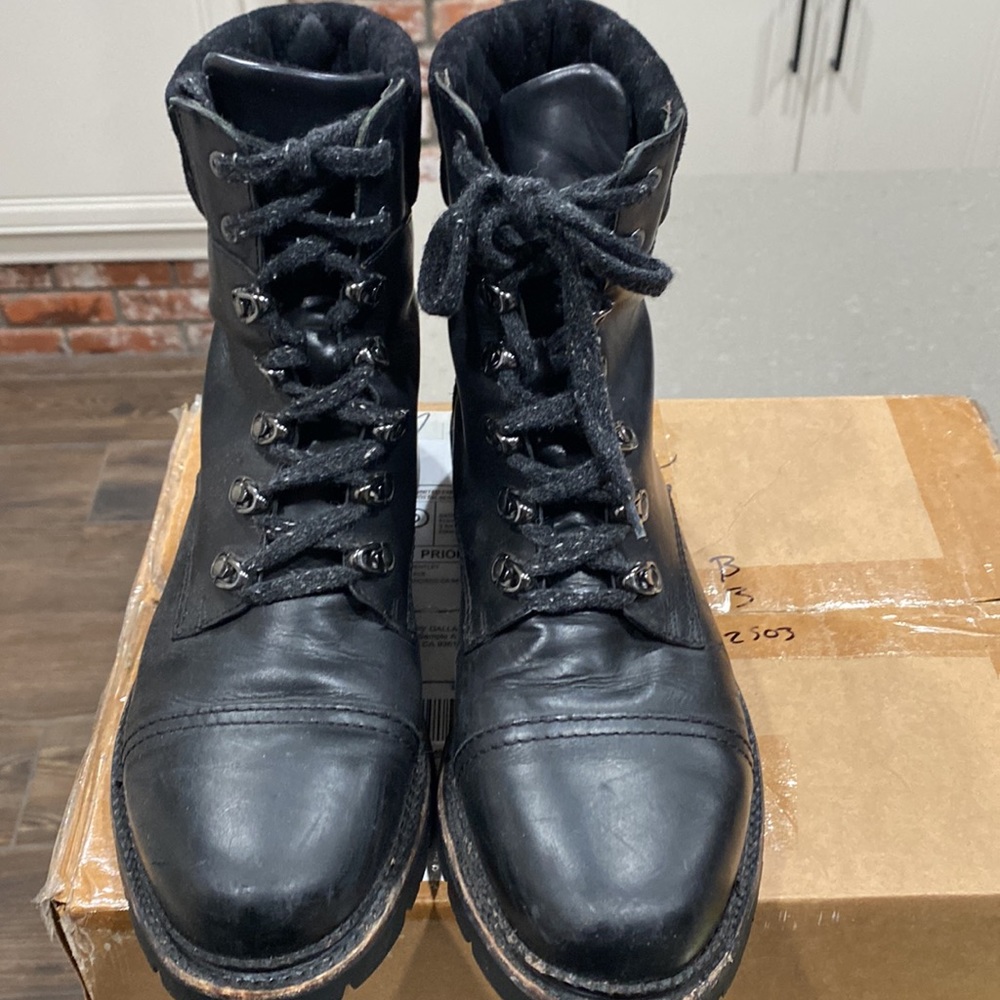 FRYE samantha hiker leather boot womens 11 - Picture 2 of 8